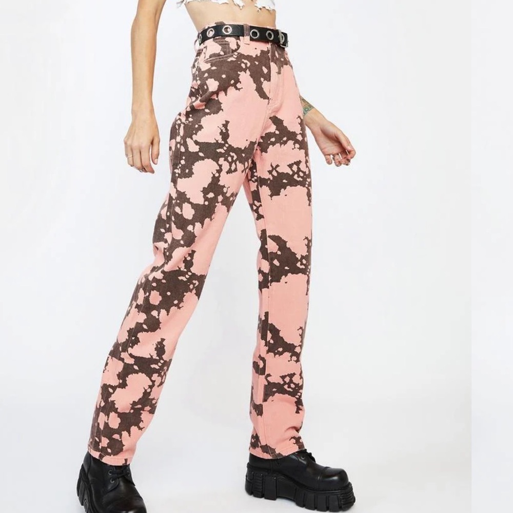 MOMOKROM Dolls Kill Cow Print Denim‎